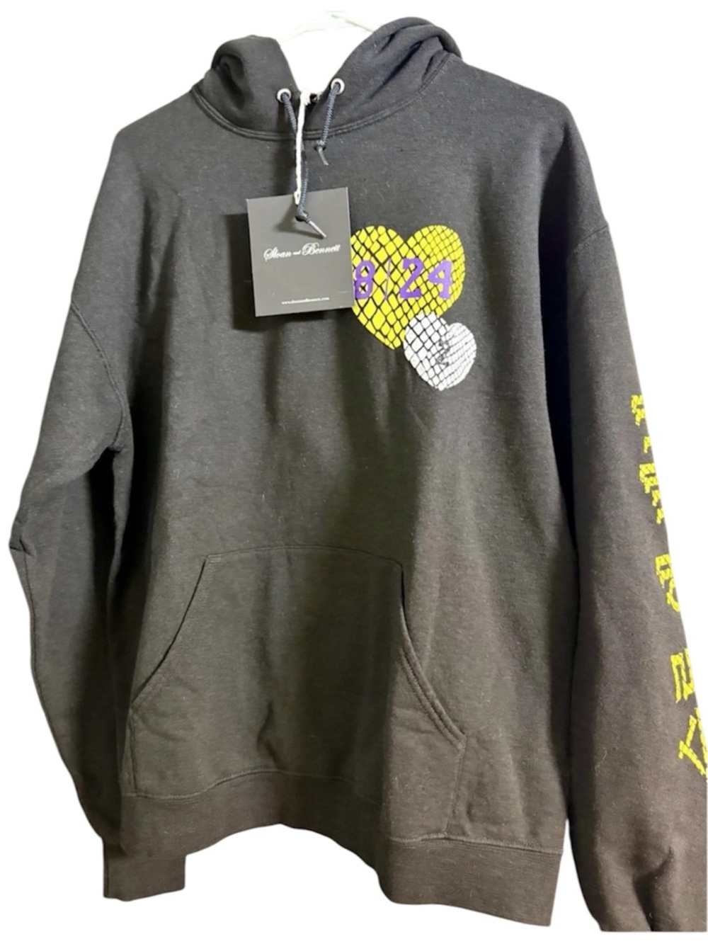 Sloan & Bennett Kobe Gigi 824 Tribute Hoodie Black Small NWT